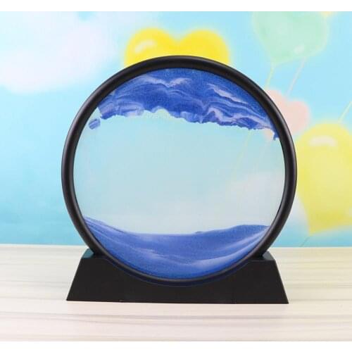Decorative Flowing Sand Picture Miniatures Painting 3D Moving Sand Figurines Exquisite Workmanship Sand Art Picture for Gifts