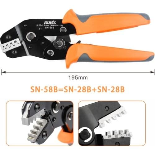 SN-58B mini Multi-function Crimping pliers set dupont crimp tool clamp terminals kit incloude SN-28B and SN-48B function
