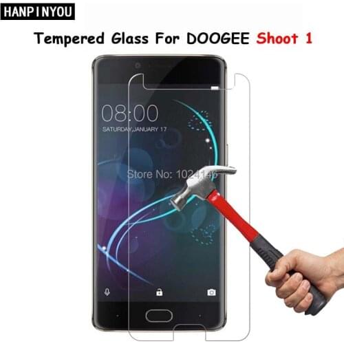 For DOOGEE Shoot 1 Shoot1 5.5" Clear Tempered Glass Screen Protector Ultra Thin Explosion-proof Protective Film + Cleaning Kit