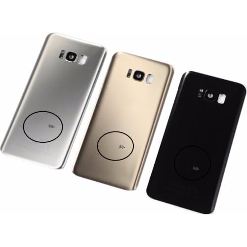 For Samsung S8 G950F S8+ S8 Plus G955F Housing Battery Glass Back Cover Camera Lens Cover+Sticker