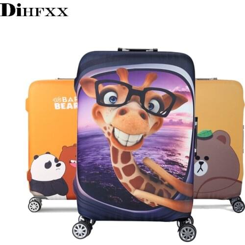 Travel Thicken Elastic Luggage Cover Cartoon Suitcase Protective Cover Apply to 18-32'' Cases Travel Accessories DX-01