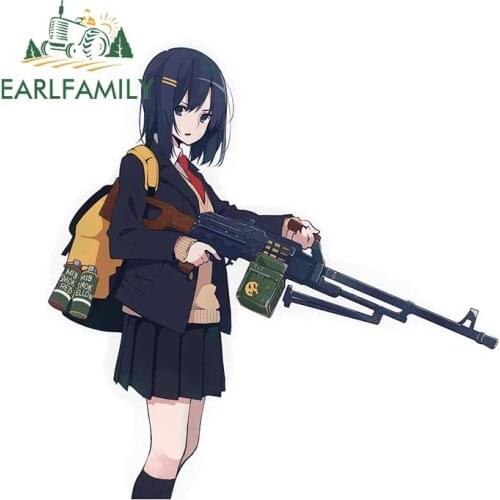 EARLFAMILY 13cm x 12.9cm for Anime Girl Waterproof Fine Decals Vinyl Car Wrap 3D Car Stickers Suitable for VAN RV