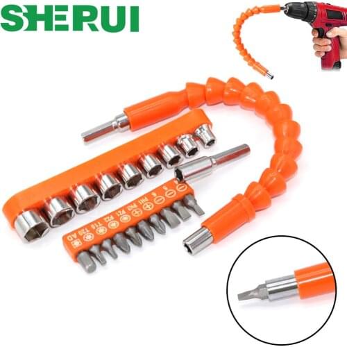Flexible Shaft Toolmagnetic Screwdriver Bit The sleeve Holder Connect Link Extension Snak hex key star key wrencn sets