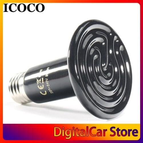 IR Heat Emitter Basking Ceramic Bulb 25W/50W/75W/100W/150W/200W Reptile Infrared Heater Lamp For Pet reptiles and amphibians