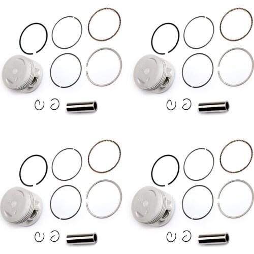 Artudatech Bore Size STD Ø54mm Piston Ring Kit For Yamaha YBR125 +0.25 +0.50 +1.00 Oversize 5VL-E1631-00 5VL-E1631-10 Motor