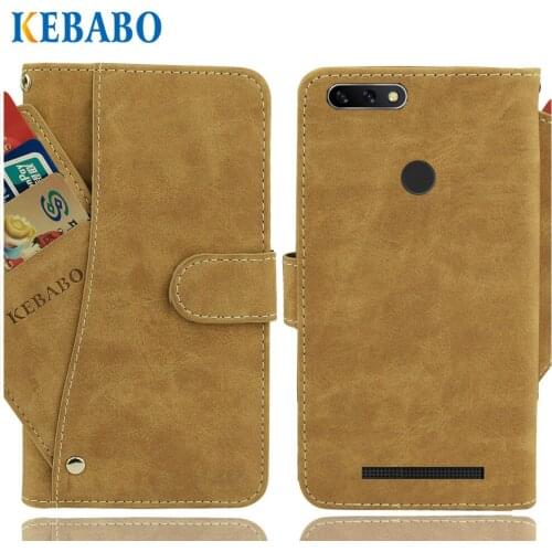 Vintage Leather Wallet Leagoo Power 2 Pro Case 5.2" Flip Luxury 3 Front Card Slots Cover Magnet Stand Phone Protective Bags