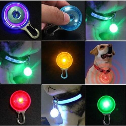 Colorful Fabulous LED Flashing Collar Safety Night Light Pendant For Pet Dog Cat