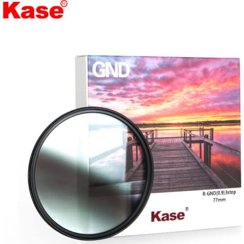 Kase 67mm 72mm 77mm 82mm Circular Filters R-GND8 Reverse Graduated Neutral Density gnd0.9 Filter (3-Stop)