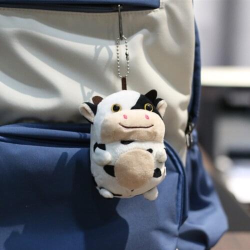 Bull Plush Toys Keychain Cute Calf Doll Small Cow Rag Stuffed Toys Doll Pendant Keychain Children For Girl