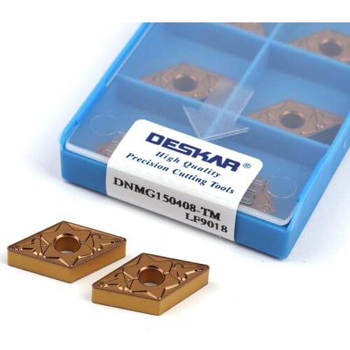 10pcs DNMG150404 DNMG150408-TM LF9018 Carbide CNC lathe turning insert CVD Coated Rough machining Turning Insert,for steel parts