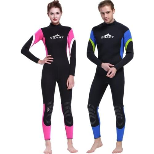 Mens Womens 3mm Neoprene Wetsuit, Back Zip Full Body Diving Suit, one Piece Snorkeling, Scuba Diving Swimming, Surfing Suit