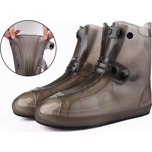 Man and Women Rian Boots Waterproof Shoes transparen Cover Transparent Silica Gel Galoshes Rainshoes for Boys Girls