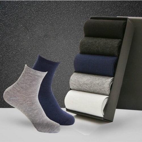 10 Pairs / Lot 2 Pairs 2020 New Styles Mens Cotton SocksBlack Business Men Socks Breathable Spring Summer for Male US Size39-45