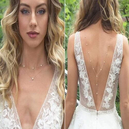New Fashion Long Tassel Necklace Rhinestone Chain Choker For Women Statement Bridal Back Y Necklace Chain Crystal Jewelry