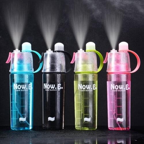 Newest Style Tea Bottle Large 600ML Design For Sport Safety PC Plastic Water Cup Girls School Gift Use Cooling Spray Customized