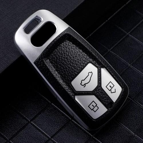New Style TPU Leather Car Key Cover Case Shell For Audi A6 A5 Q7 S4 S5 A4 B9 A4L 4m TT TTS RS 8S 2016 2017 2018 Accessories