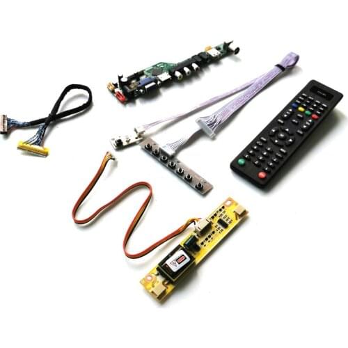 Fit LM215WF1/LM215WF2 21.5" 1920*1080 LVDS 30-Pin 2CCFL VGA+Audio+USB+Remote PC desktop LCD screen controller board DIY kit