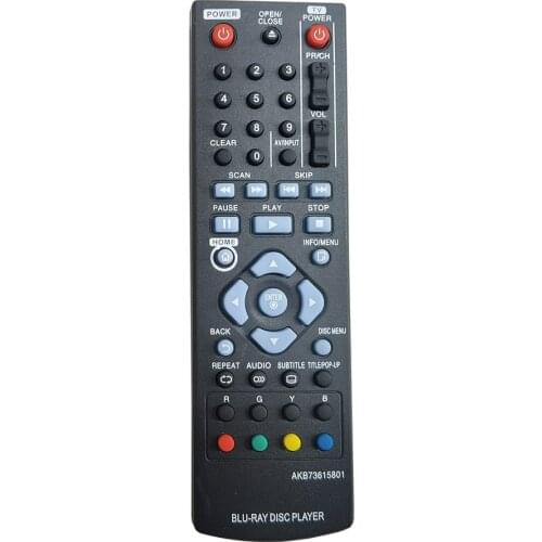 AKB73615801 Remote Control Replace For LG Blu-Ray DVD Player BP125 BP200 BP320 BD550 BD660 BD670 BP220N BD560 BD570 BD620