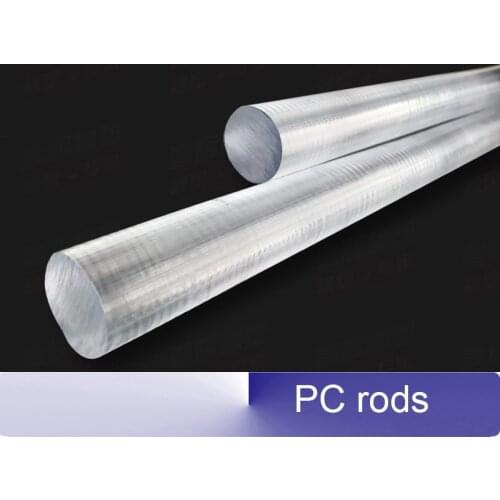 2pcs 50cm Polycarbonate rods Stamina bars High hardness high strength plastic rod Transparent PC stick