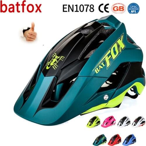 BATFOX Bicycle Helmet Overall Molded MTB Helmet Ultralight Bicycle Cycling Safety Helmet BAT FOX DH AM casco ciclismo bicicle