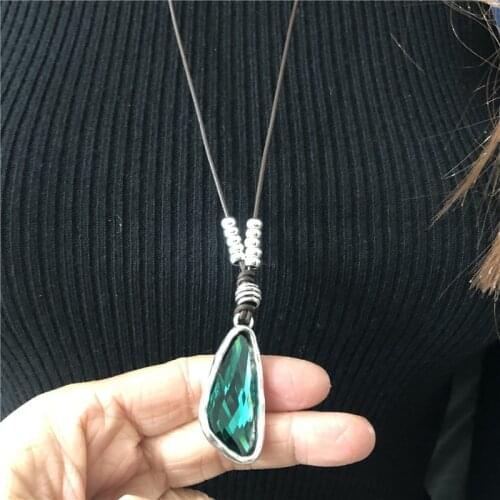 Anslow Vintage Baroque Irregular Round 70CM Rock Chain Necklace For Female Jewelry Accessory New Design Top Quality LOW0063AN