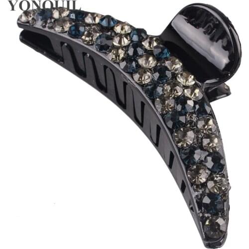 Ladies Shiny Crystal Hair Claws Colorful Hairclip Barrettes Women Hair Clip Banana Hair Clip Rhinestone Hair Accessories