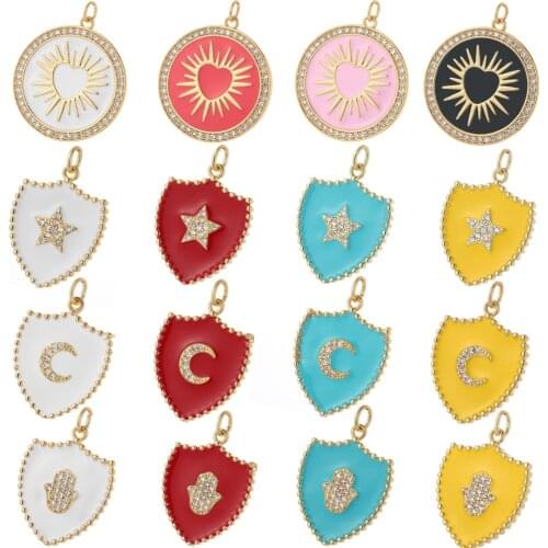 Gold Boho Heart Moon Star Charms for Jewelry Making Diy Earrings Pendant Necklace Bracelet Deisigner Charms Cute Nail Butterfly