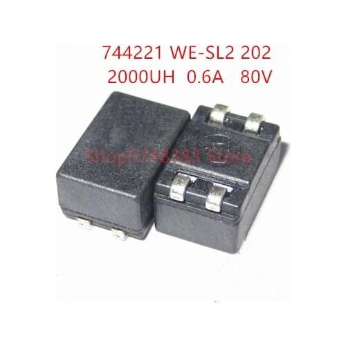 10PCS/LOT 744221 WE202 2X2MH 2000UH 0.6A 80V WE-SL2 Common mode inductor