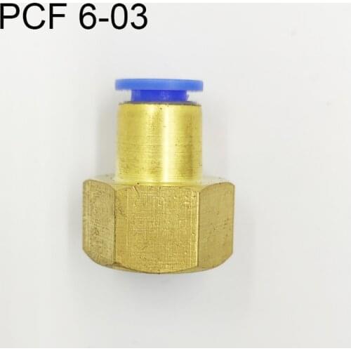 10Pcs Pneumatic Female Straight Air Fittings 6mm Tube Push In 3/8" Quick Connector PCF 6-03