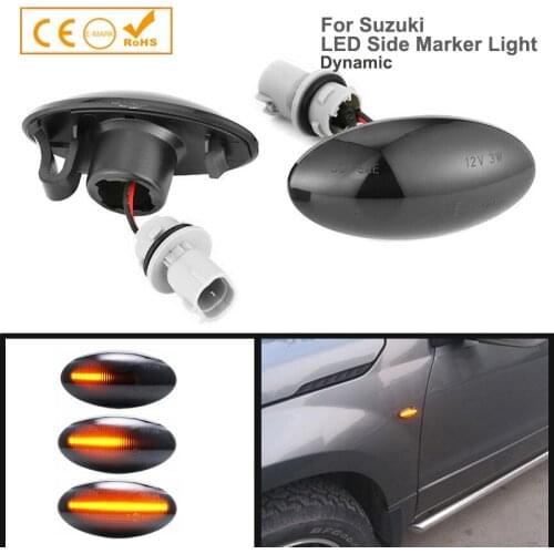 2Pcs For Suzuki Dynamic Led Side Marker Turn Signal Lights Lamp Swift MZ EZ FZ NZ RZ AZ Jimny SX4 GL APV Alto Ignis Vtarai XL7