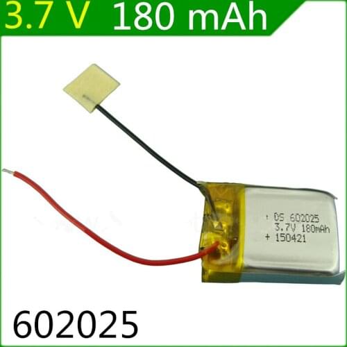 2pcs/lot 3.7V 180mAH Remote Control Helicopter Remote Control aircraft Accessories 3.7V 180mAH Lipo battery 602025