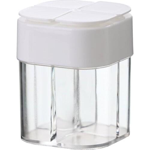 Seasoning Bottle 4 In 1 Flap Seasoning Tank Sealing Salt Tank Combination Moisture Proof Household Kitchen Storage Box