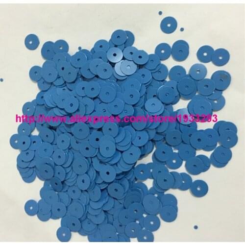 4000pcs(50g) Solid Middle Blue 6mm Flat round loose Sequins Paillette Sewing Garment Clothing accessories Sequins for crafts