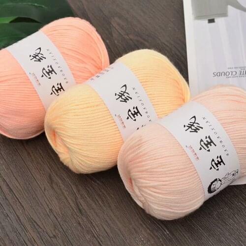 5pcs 6-strand Baby Yarn Cotton Yarn Sweater Scarf Hat Hook Shoe Line Doll Hand Knitting Wool Ball 50g Yarn