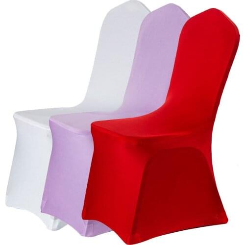 50pcs Modern wedding banquet thickening chair cover spandex elastic elastic chair cover hotel kitchen dining chair cover outdoor