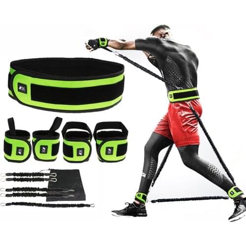 6/12pcs Resistance Band Boxing Training Bounce Pull Rope Full Body Exercise Home Gyms Workout Rubber Expander Fitness Equipment