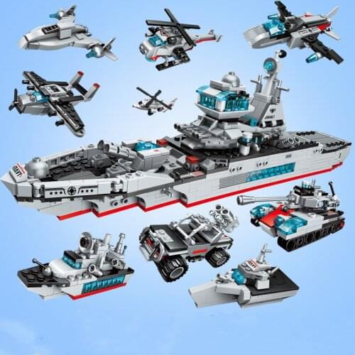 700pcs Enlightenment 1411 Ocean Cruiser 8-in-1 Assembly Toy Assembly Building Block Set Gifts