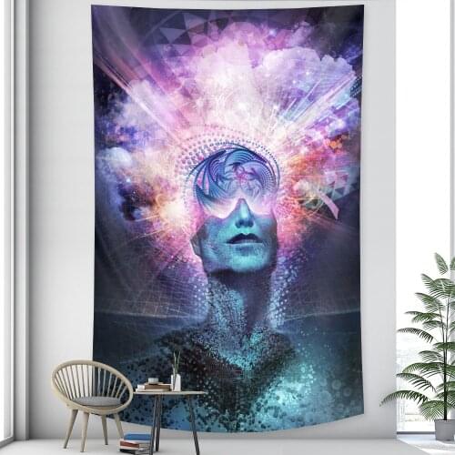 Abstract art home decoration tapestry Mandala psychedelic scene tapestry Bohemian cushion sofa blanket Hippie yoga mat