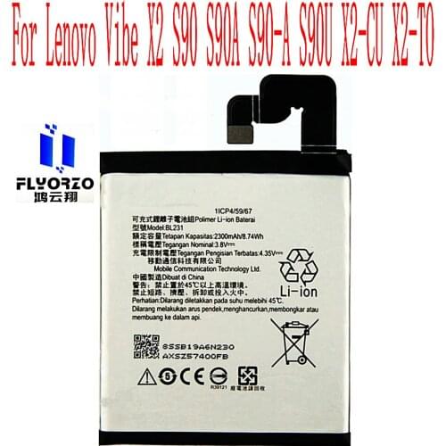 Brand new Original 2300mAh BL231 Battery For Lenovo Vibe X2 S90 S90A S90-A S90U X2-CU X2-TO Mobile Phone