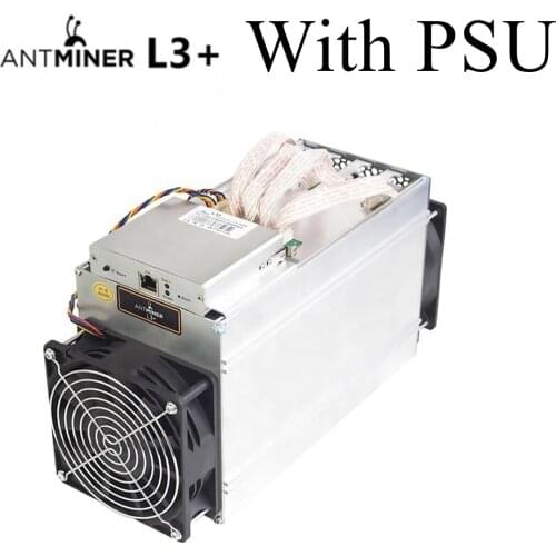 Bitmain Antminer L3 Plus 504Mh/s LTC miner l3+ With original bitmain PSU