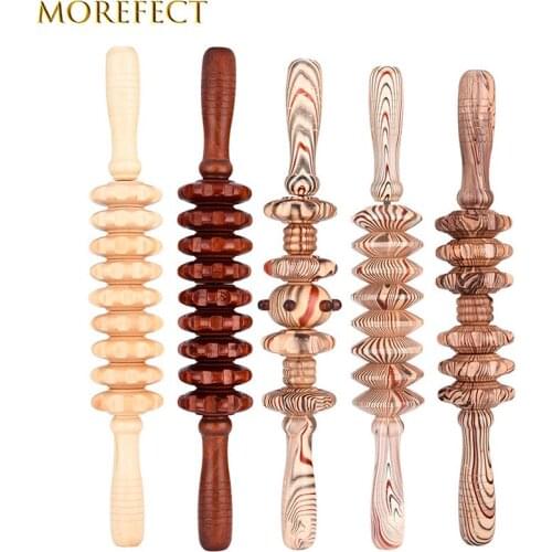 Wooden Home Spa Muscle Roller Stick Cellulite Deep Tissue Trigger Point Release Fitness Training Self Massage Stick