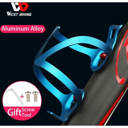 WEST BIKING Aluminium Alloy Bike Water Bottle Holder Ultralight MTB Road Bicycle Bottle Cage Holder Cycling Accessories