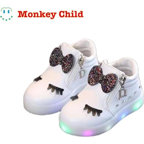 Glowing Led Kids Shoes For Girls Boys Spring Autumn Basket Led Children Lighting Shoes Fashion Luminous Baby Kids Sneaker Flat