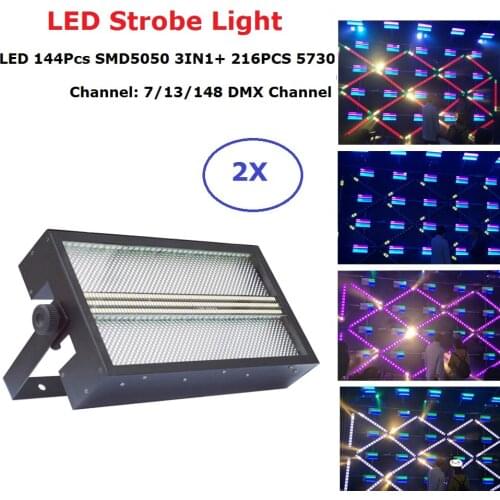 Dj Decorations 144Pcs SMD 5050 RGB 3IN1 LED Strobe Light DMX 512 Control With 216PCS 5730 LED Flash Light Wedding Club Lighting