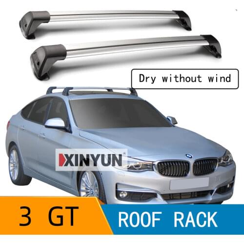 2 Pcs for BMW 3 Series GT, 5dr Hatch 2013-2020 2019 2018 Roof Bar Car Special Aluminum Alloy Belt Lock Led Shooting CORSS RACK
