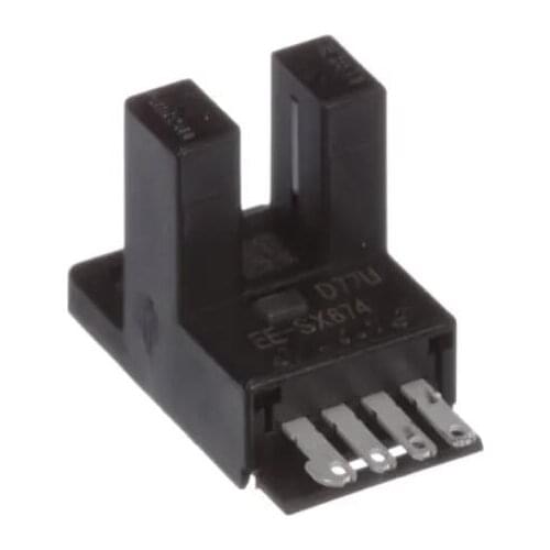 EE-SX674 EESX2263R PBT | 5mm | NPN | NO OR NC Sensor, Photomicrosensor, Slot Type, 5mm, DarkOn/LightOn, NPN Output