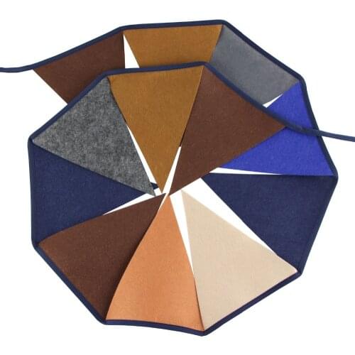 12 Flags - 2.8M Brown Colour Felt Banners Birthday party Bunting Decor Indian Camping Garland Halloween Decoration