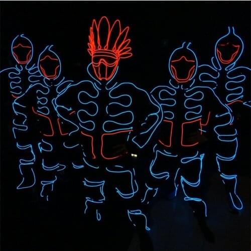 Hot Sale Fashion Luminous Clothing Led Lights Costumes Clothes Suit Outfit Led Costume