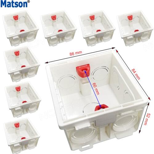 Used for wall switch and socket, white, Black,type 86, install the bottom cover to adjust the internal box type junction box