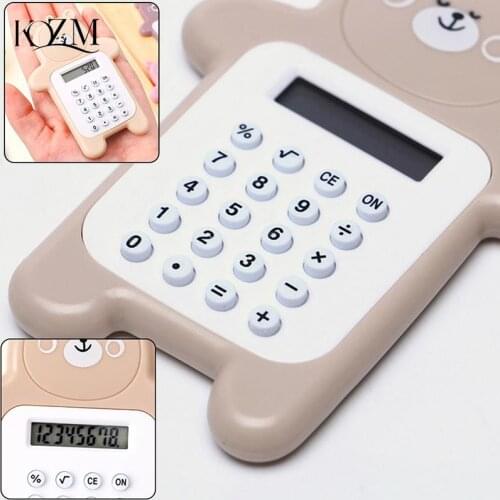 1 Pc Mini Calculator Pastel Pocket Calculator Handy Size 8 Digit Display Battery Operated Office New